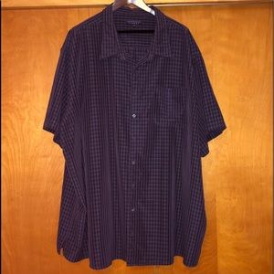 Men's SYNRGY Short Sleeve Purple & Black Shirt 5XL